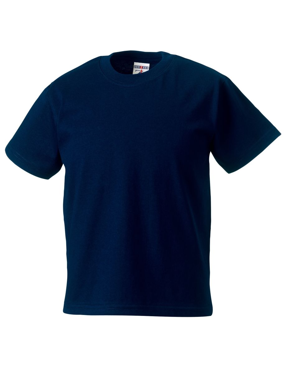 Jerzees Schoolgear Childrens Classic Plain T-Shirt (Pack of 2) - French Navy