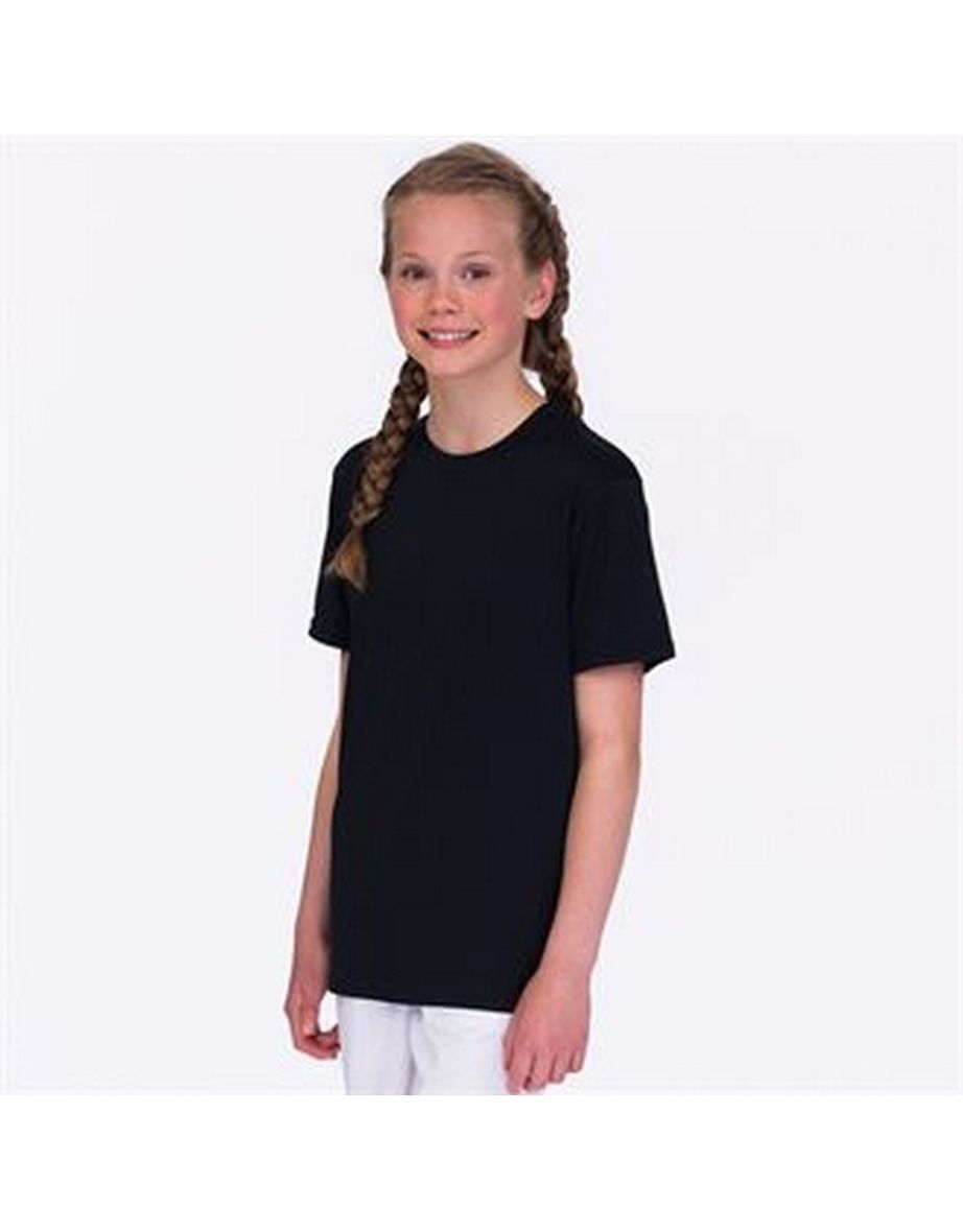 AWDis Childrens/Kids Cool Smooth T-Shirt - Jet Black - 1
