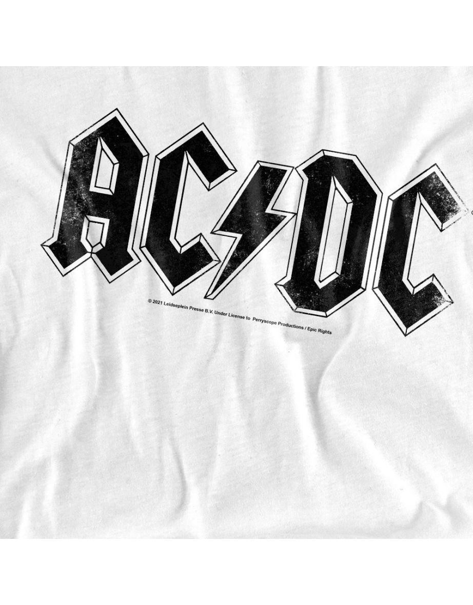 AC/DC Unisex Adult Logo T-Shirt - White - 3