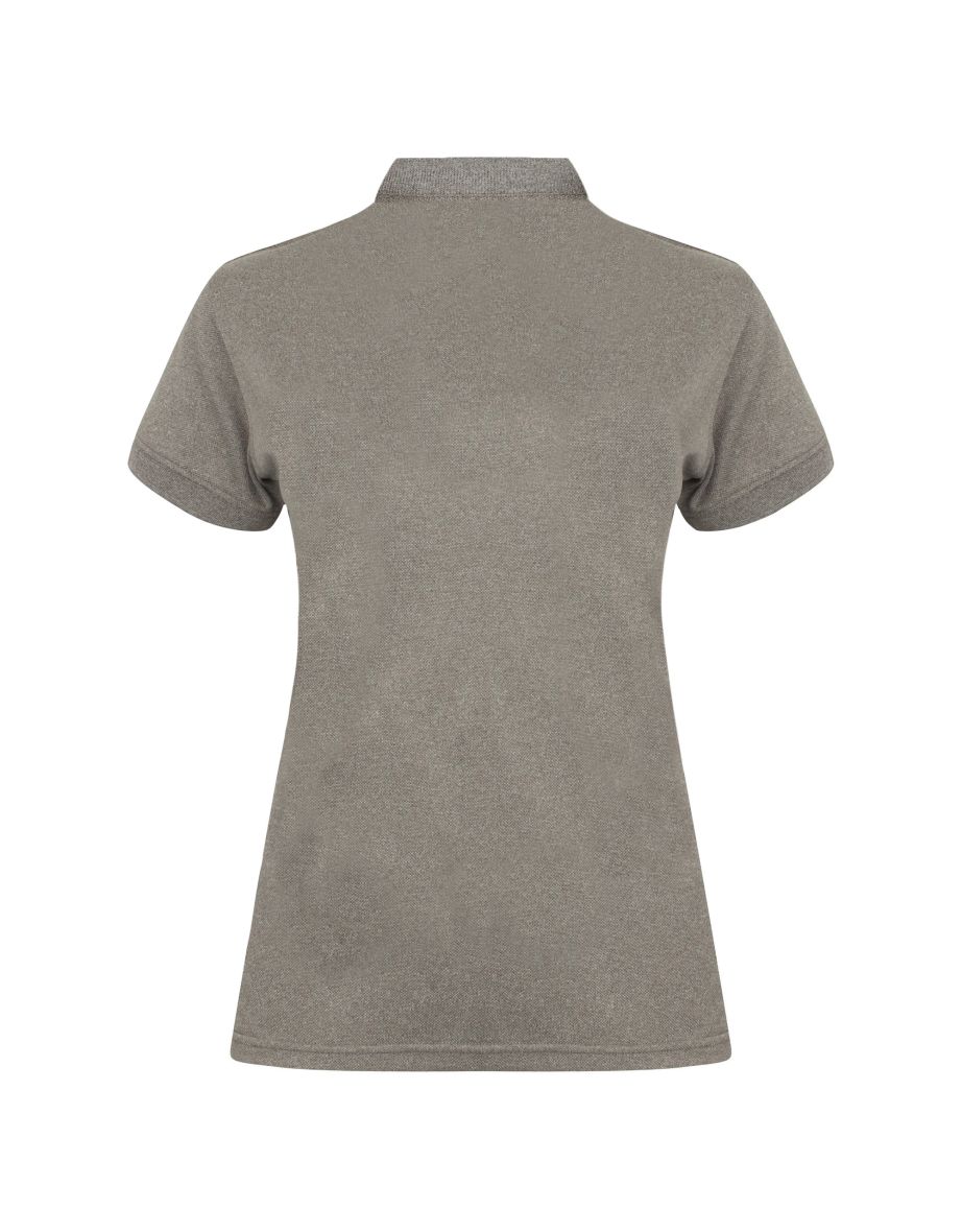 Henbury Womens/Ladies Coolplus® Fitted Polo Shirt - Heather Grey - 1
