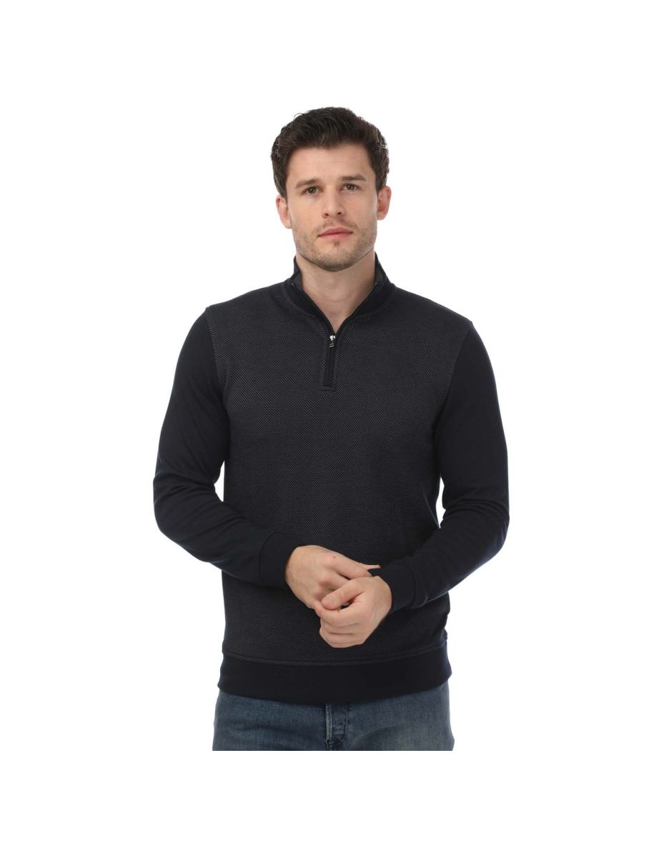 Men's Ted Baker Bits Textured Funnel Neck Sweater in Grey
