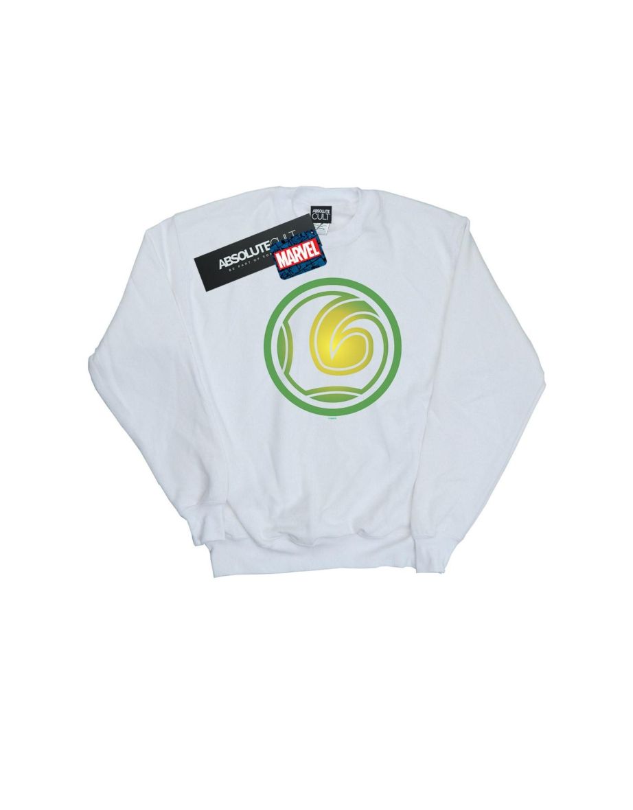 Marvel Boys Loki Symbol Sweatshirt - White - 1