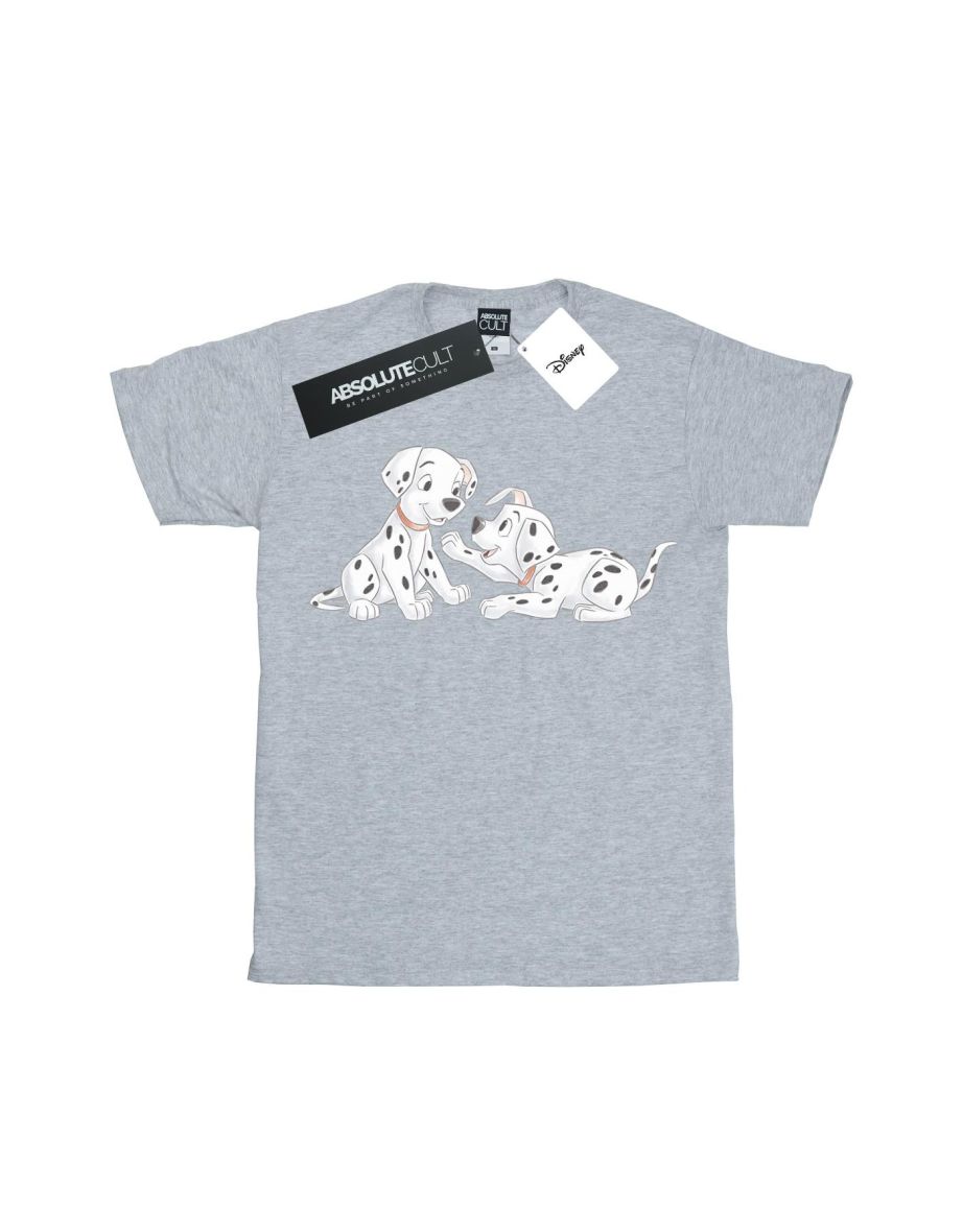 Disney Girls 101 Dalmatians Watercolour Friends Cotton T-Shirt - Sports Grey - 1