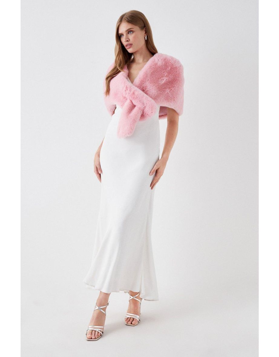 Coast faux sales fur cape