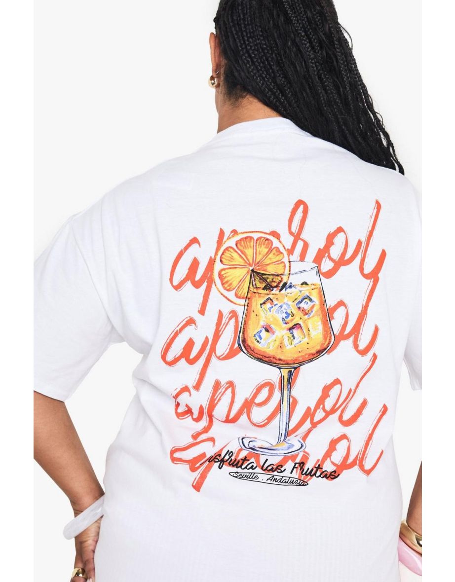 PLUS APEROL SPRITZ OVERSIZED T-SHIRT - white - 3
