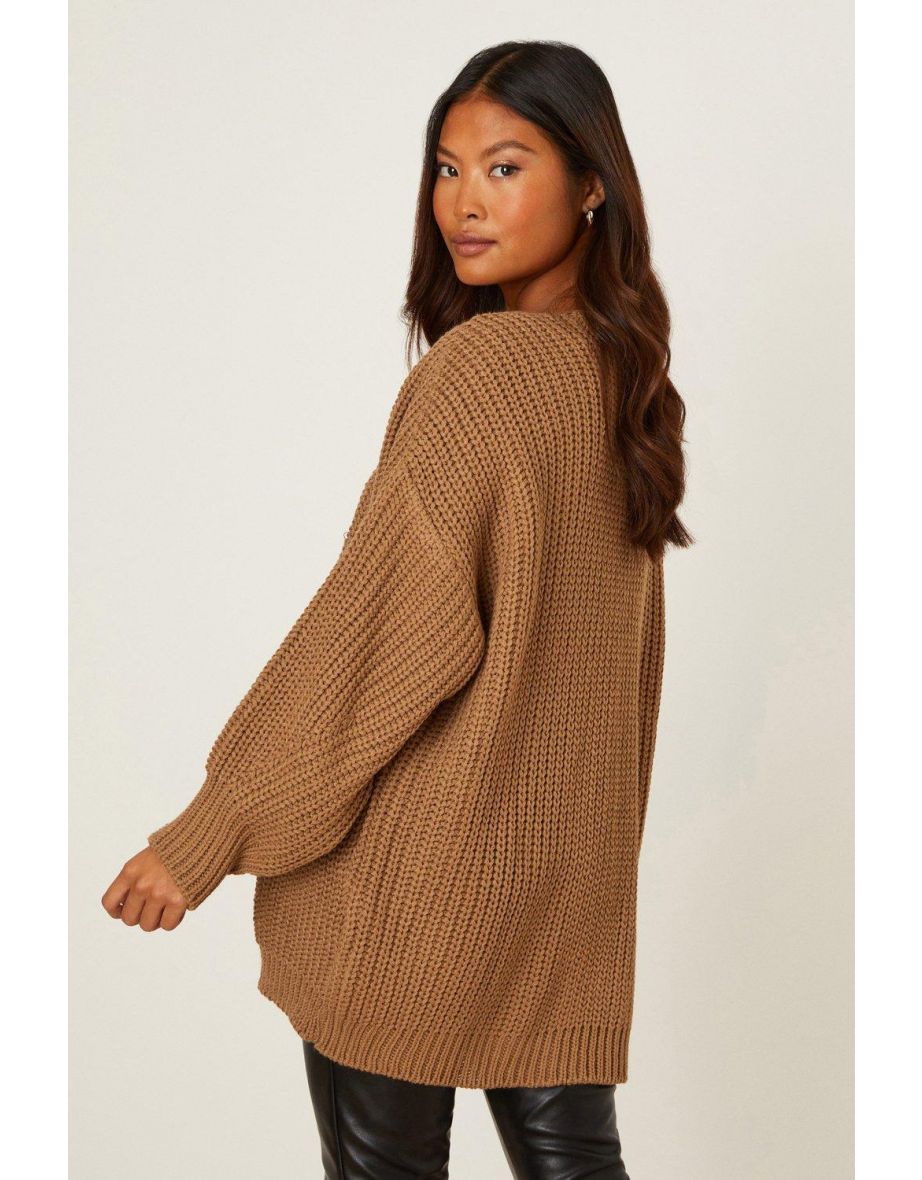 Petite Chunky Knit Cardigan - 2