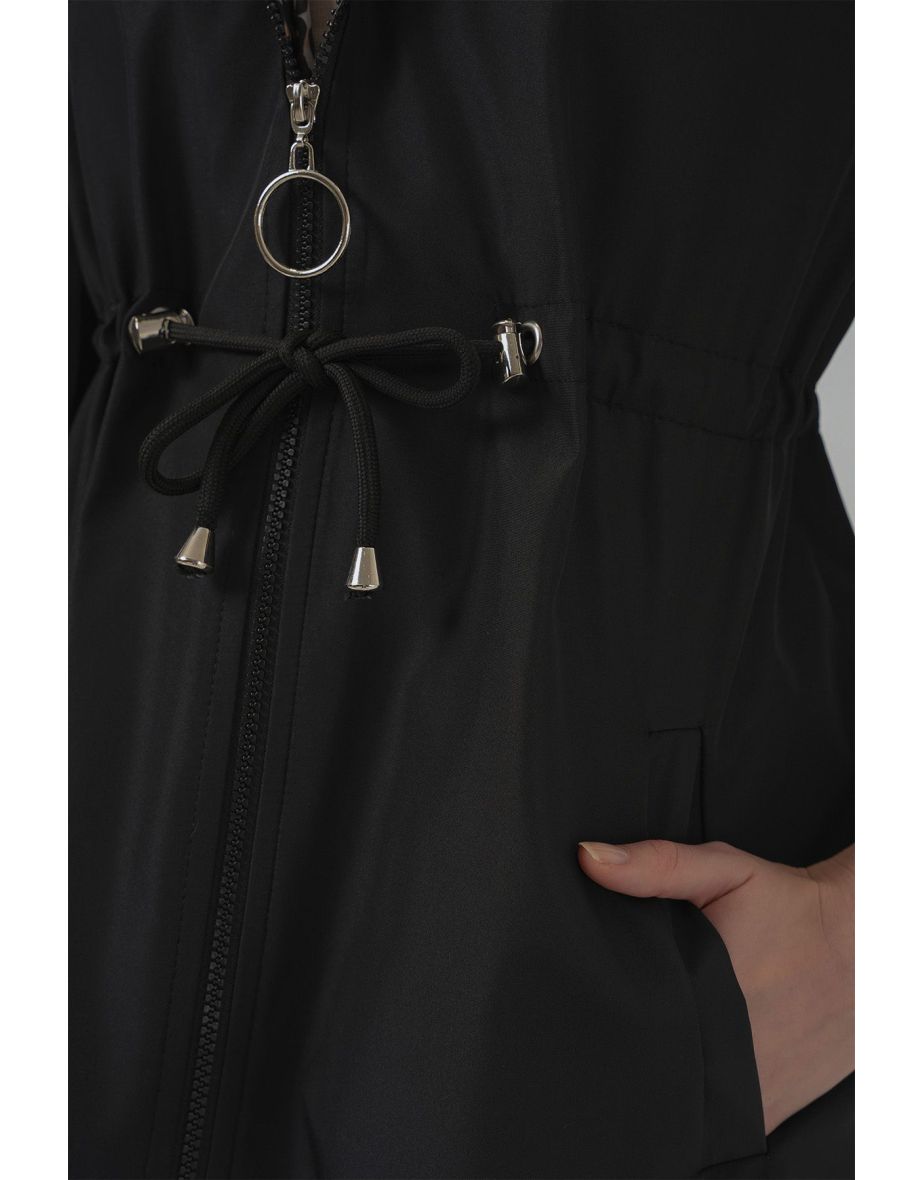 Trench Coat - Black - Double-breasted - 6