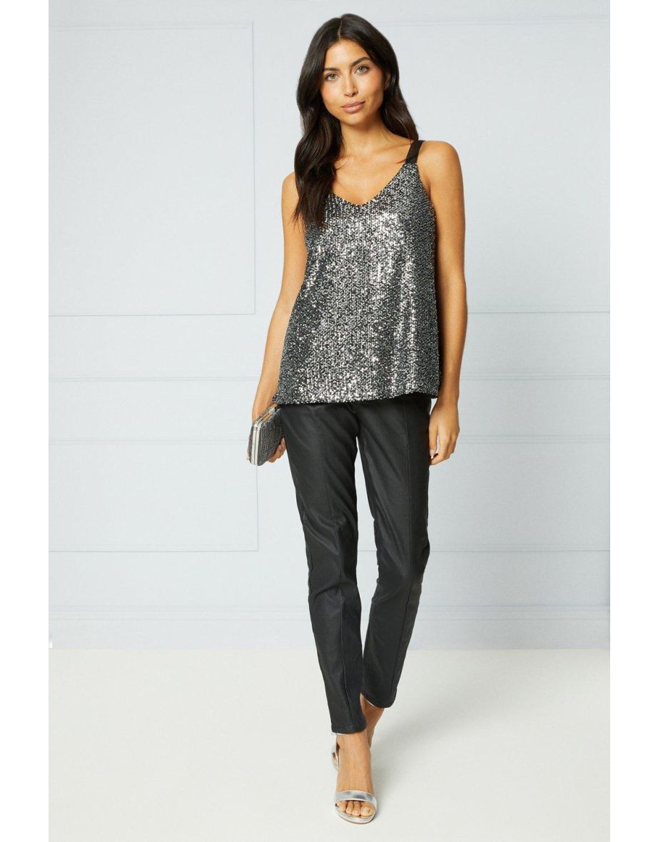 Wallis black hot sale sparkle top