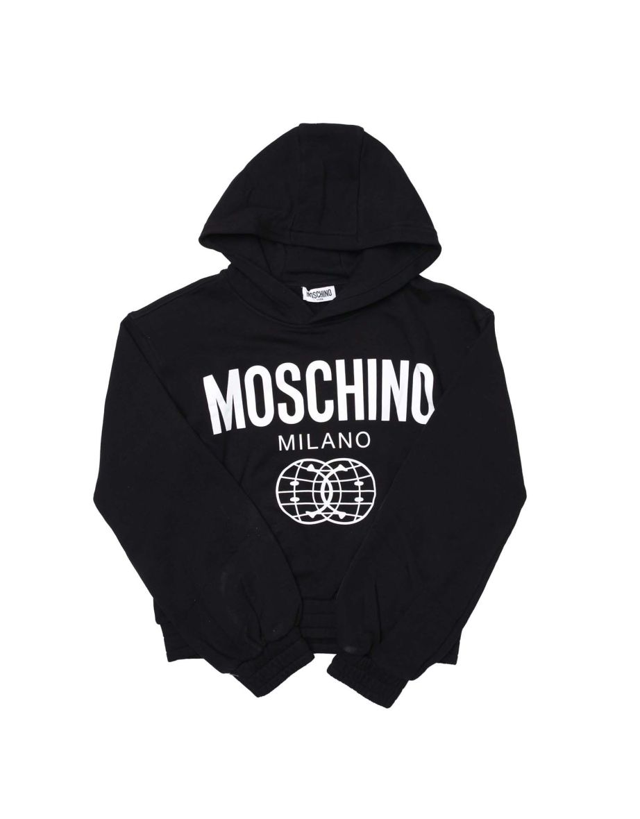 Shop Girl s Moschino Milano Hoody in Black Online in Bahrain VogaCloset