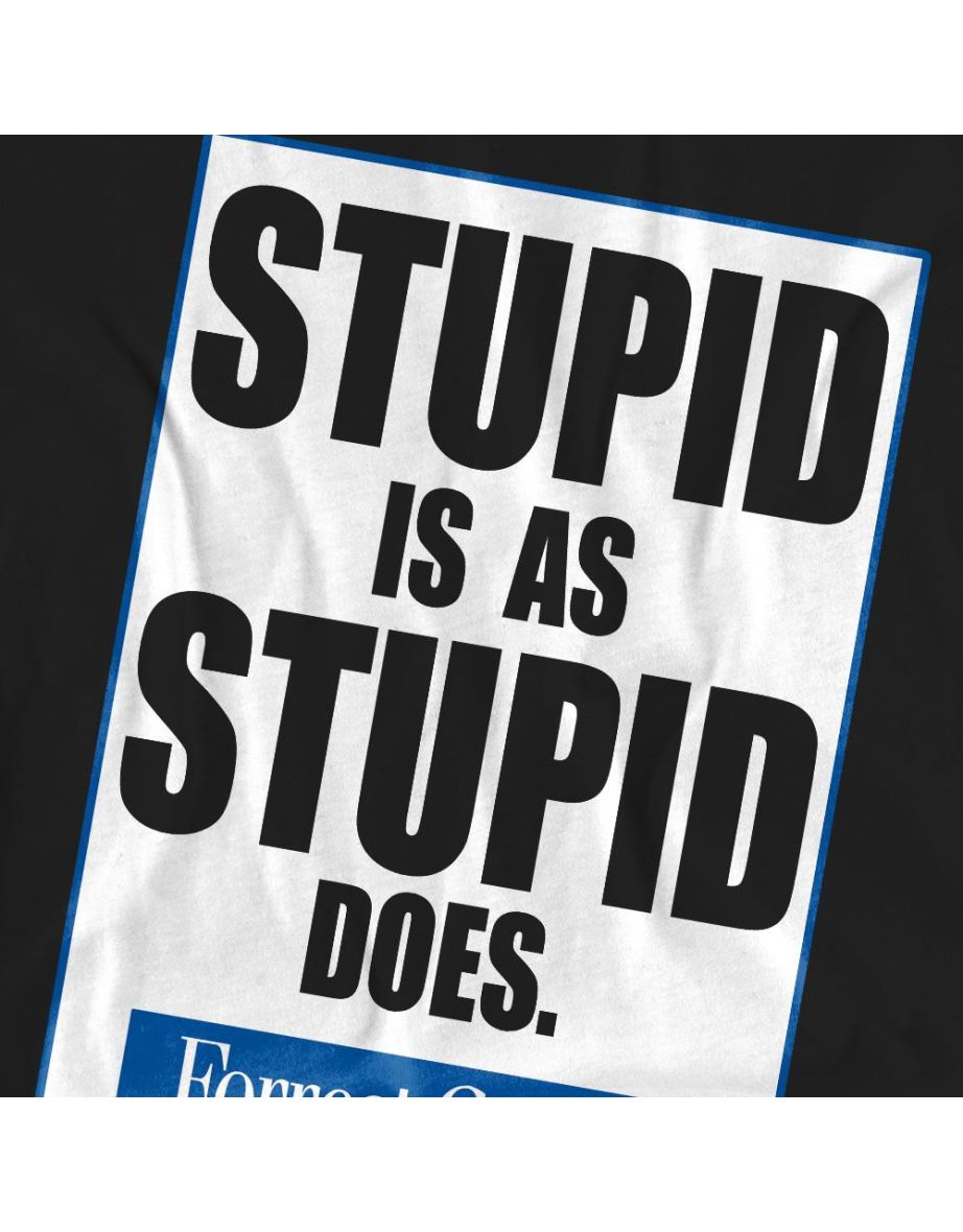 Forrest Gump Unisex Adult Stupid Is T-Shirt - Black - 3
