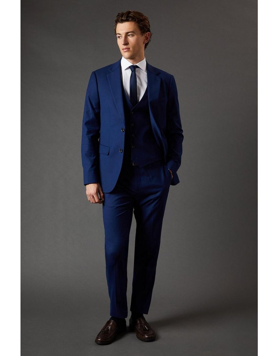 French Navy Slim Fit Essential Suit Trousers - 3