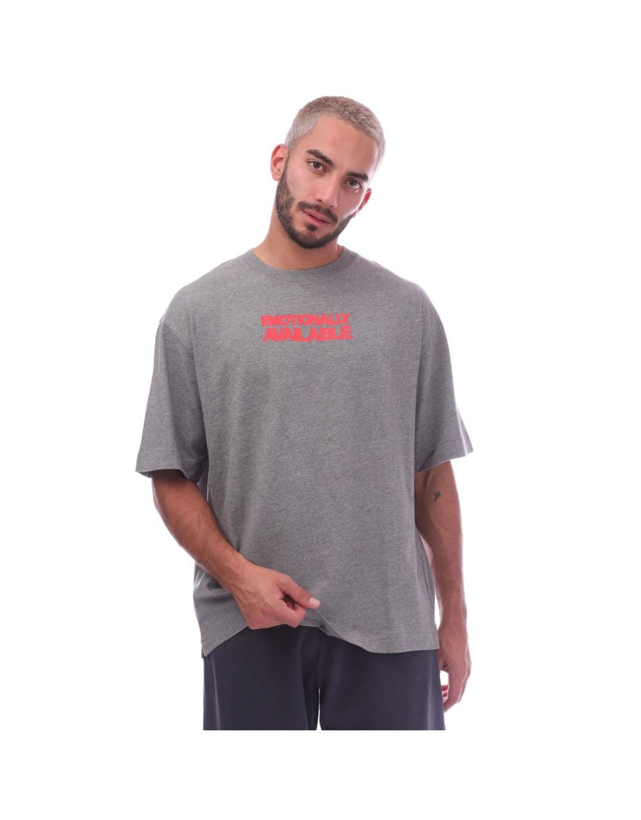 Men's Off White Emotion Arrow Over Skate T-Shirt in Grey