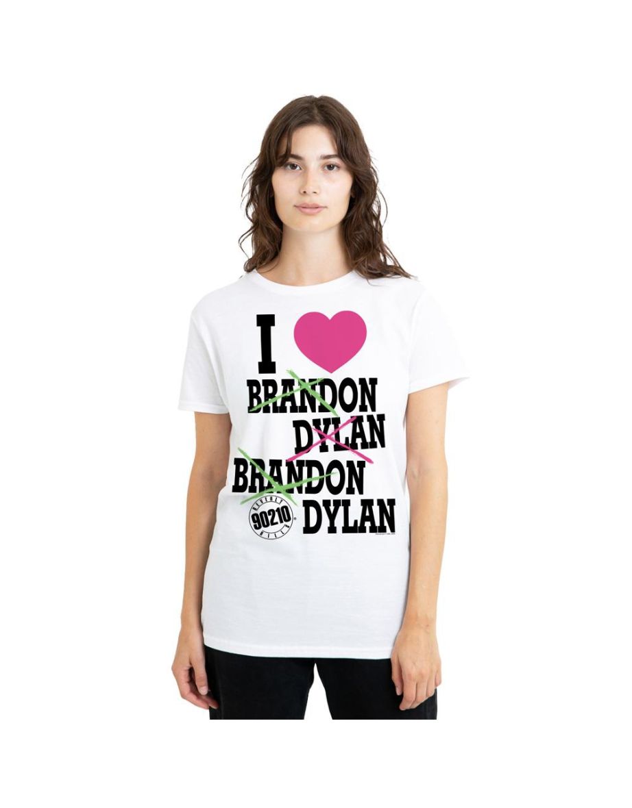 90210 Unisex Adult I Heart 90210 T-Shirt - White - 3