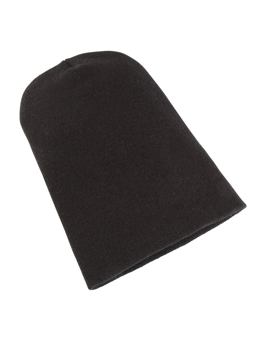 Yupoong Flexfit Unisex Heavyweight Long Beanie Winter Hat - Black