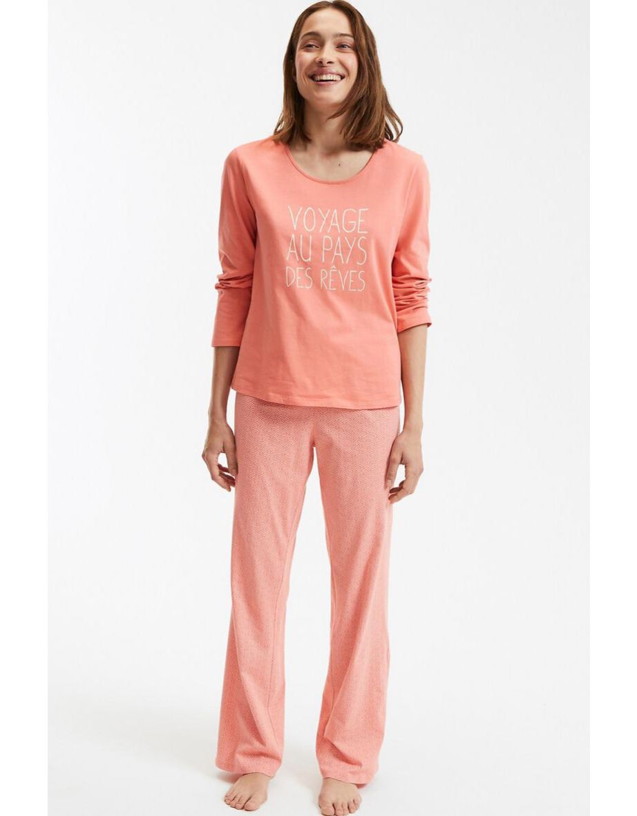 Cotton Jersey Pyjamas with Long Sleeves