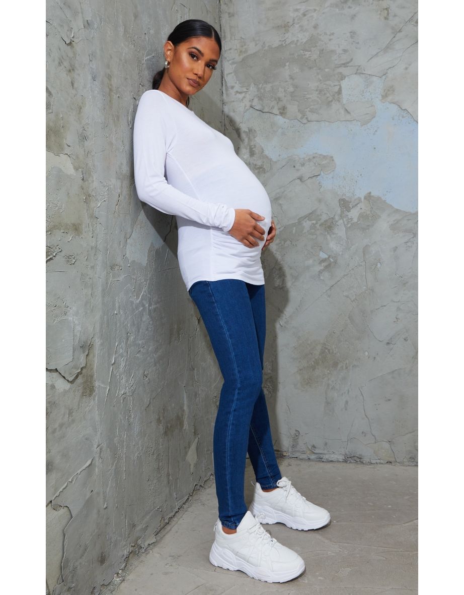 Maternity Mid Wash Skinny Jeans