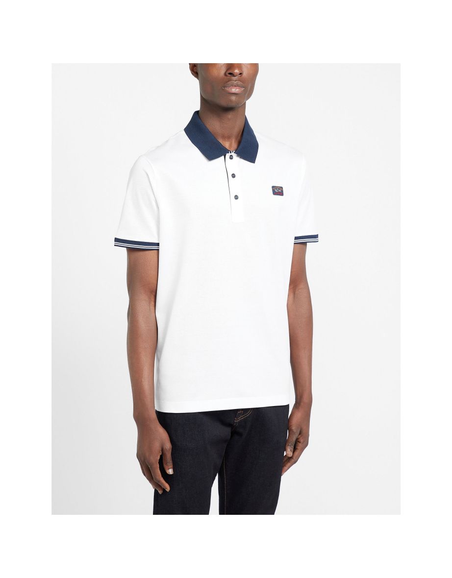 Polo shirt with outlet shark logo