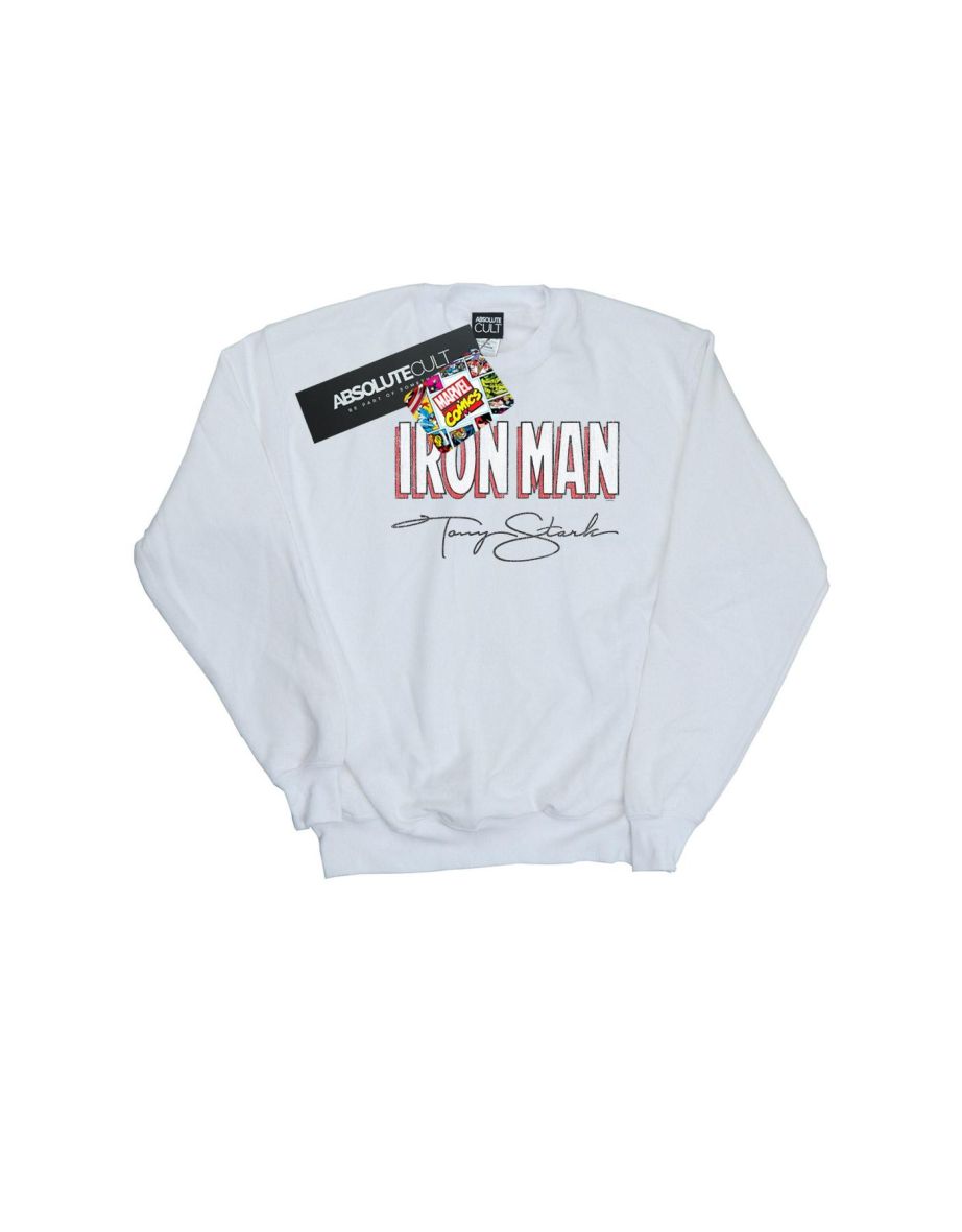 Marvel Boys Iron Man AKA Tony Stark Sweatshirt - White