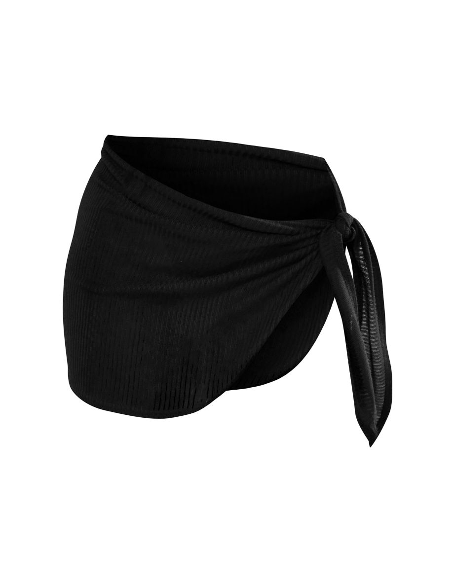 Black Lightweight Knit Sarong - 5