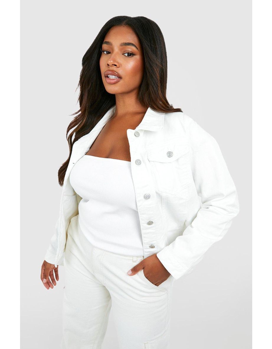 Boohoo white best sale denim jacket