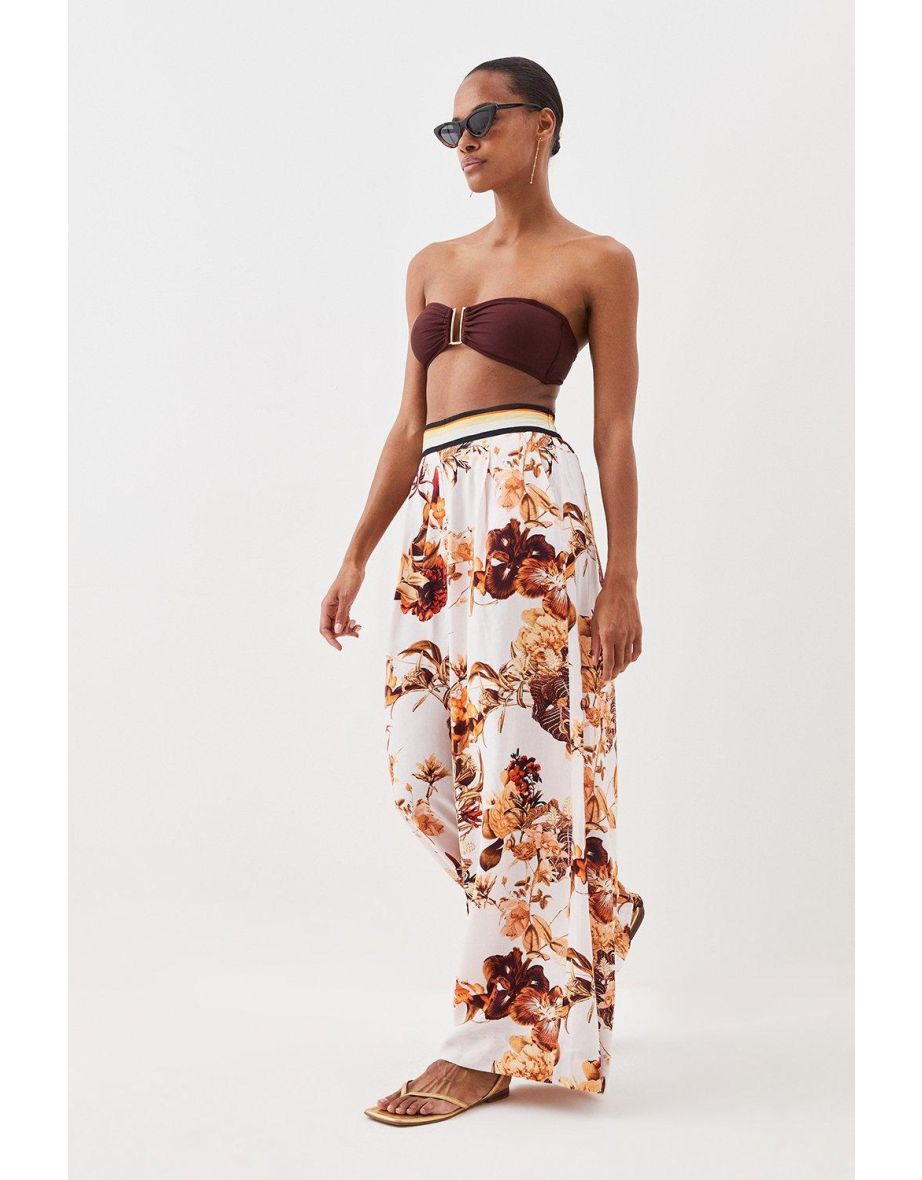 Detachable Strap Gold Trim Bikini Top