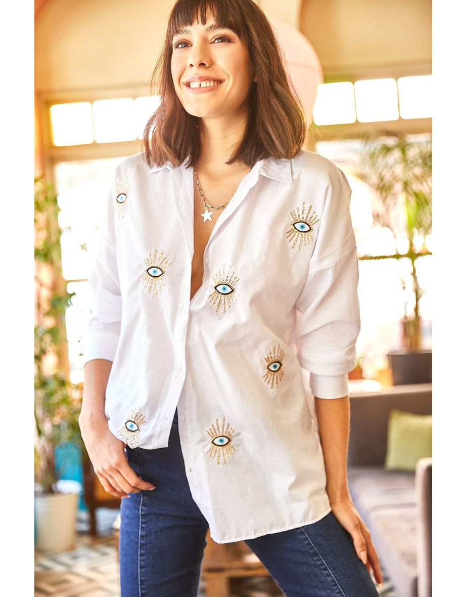 Shirt - White - Oversize