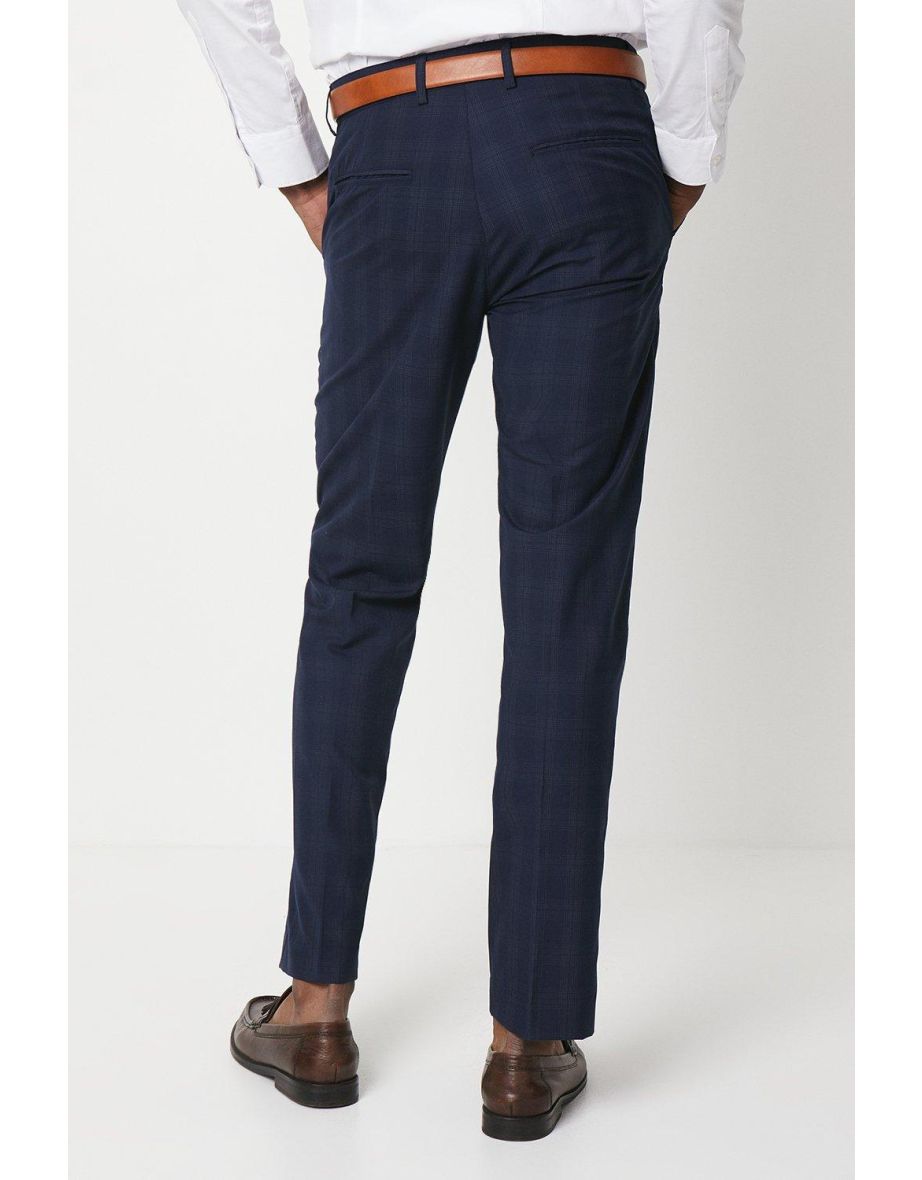 Slim Fit Check Smart Trouser - 2