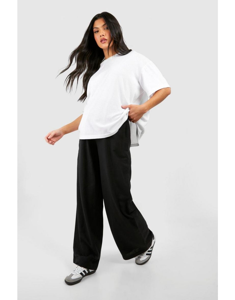 Maternity Linen Culotte Trouser - black