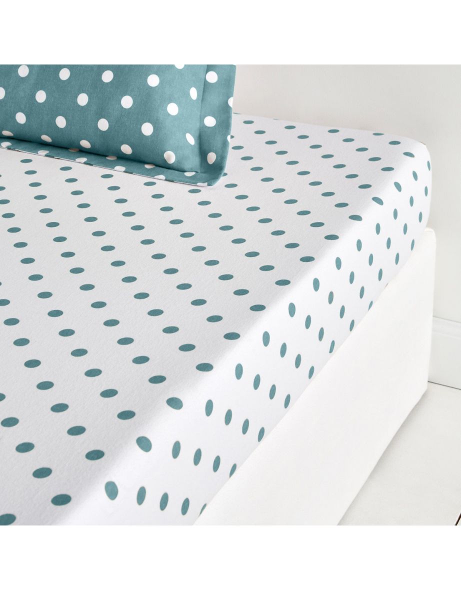 Clarisse Polka Dot Cotton Fitted Sheet