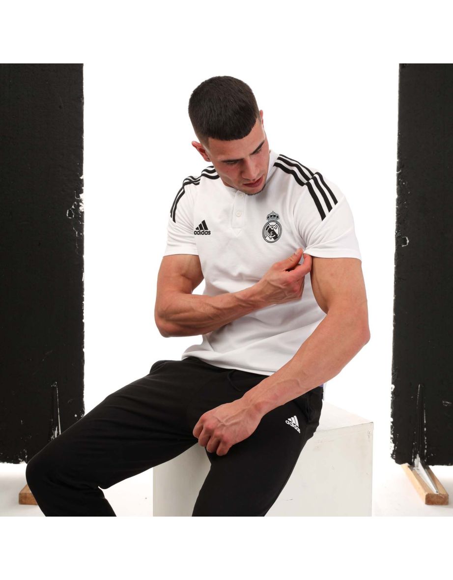 Men's adidas Real Madrid 2022/23 Training Polo Shirt in White - 3