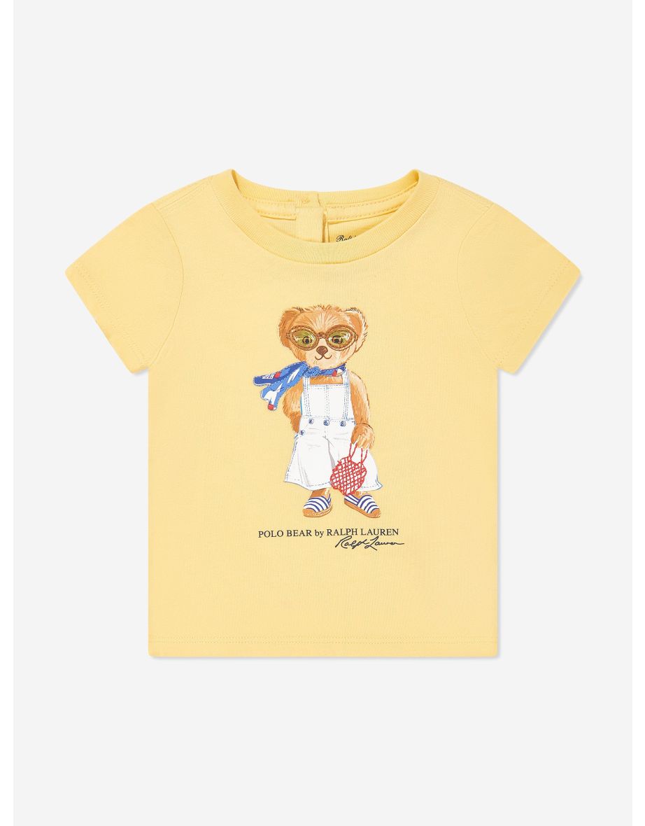 Baby Girls Polo Bear T-Shirt in Yellow