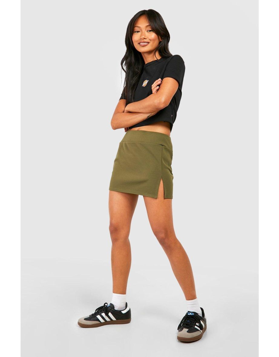 Khaki skirt boohoo hotsell