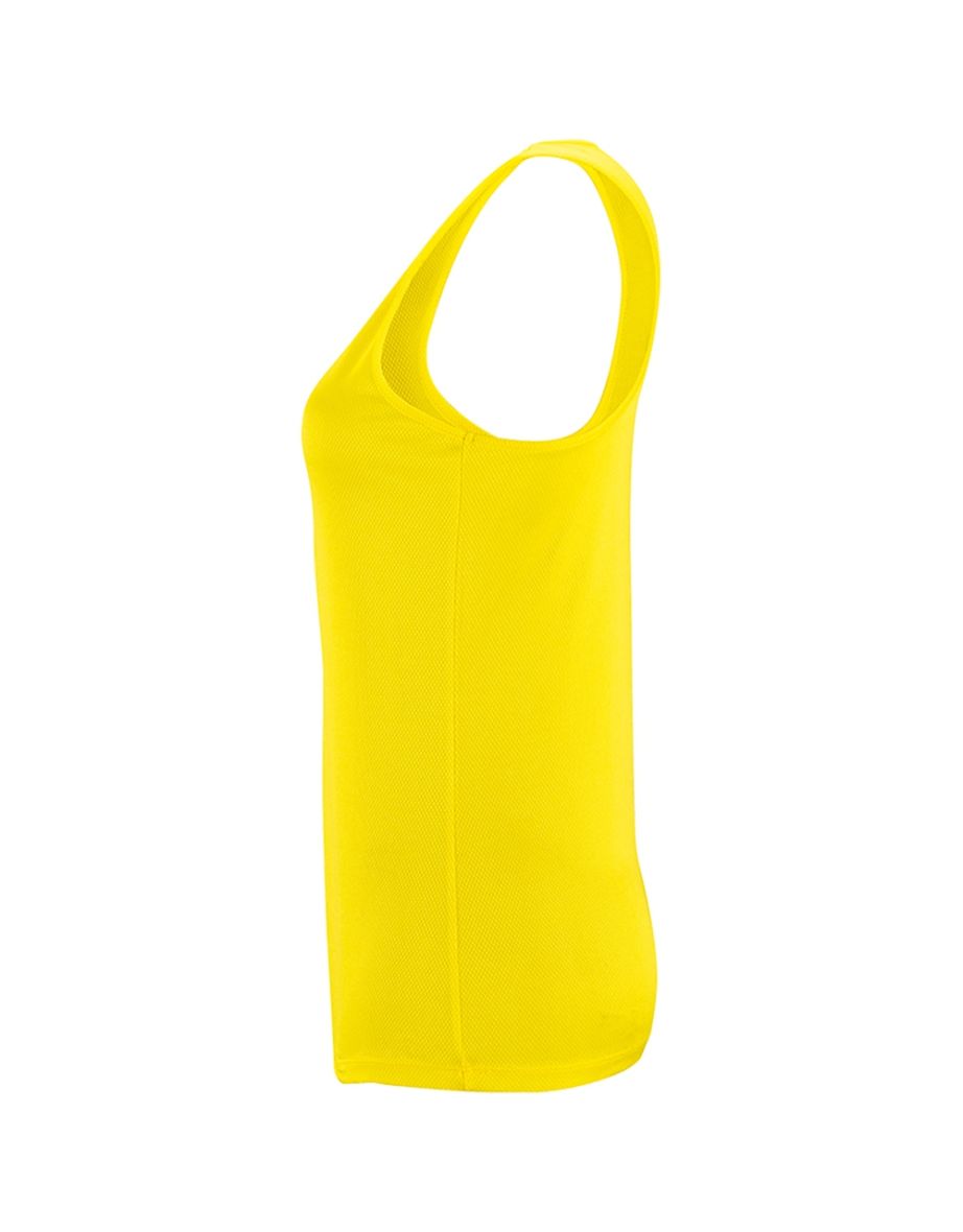 SOLS Womens/Ladies Sporty Performance Sleeveless Tank Top - Neon Yellow - 2