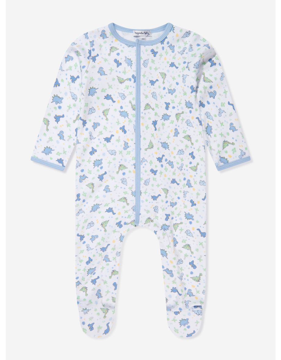 Baby Boys Dinoland Babygrow in White