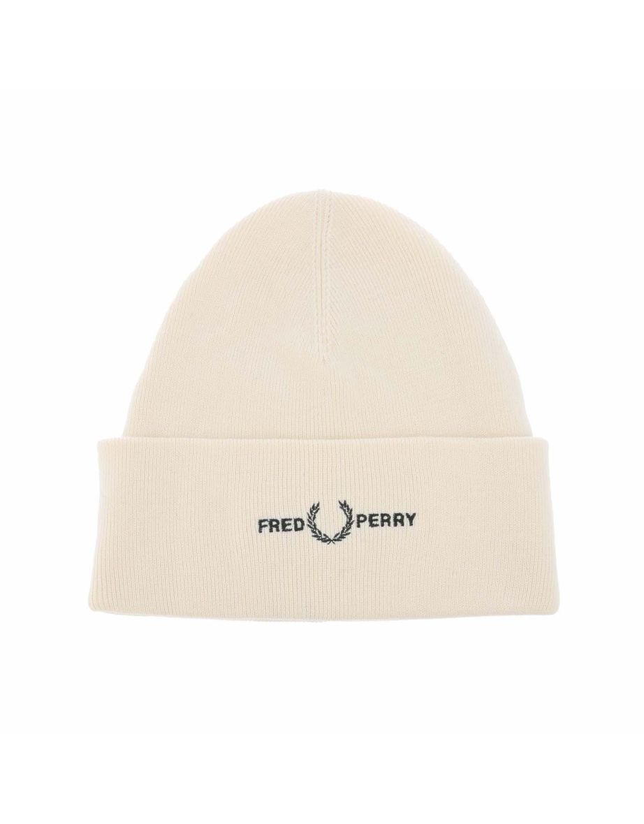 Accessories Fred Perry Graphic Beanie in Cream