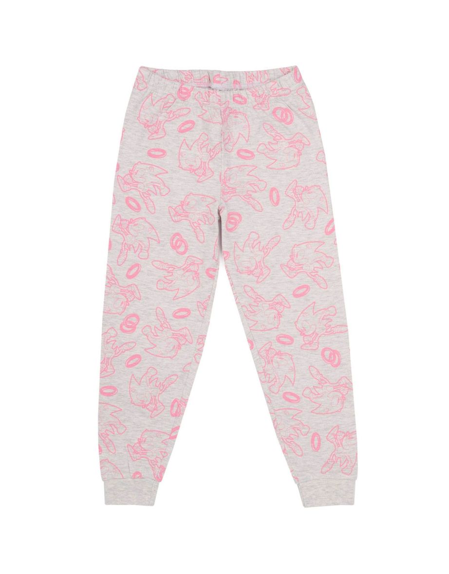 Sonic The Hedgehog Girls Pyjama Set - Pink/Grey - 3