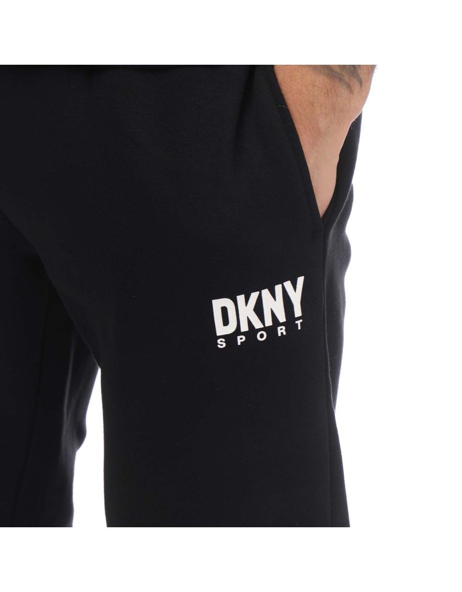 Men's DKNY Printed Logo Joggers in Black - 2