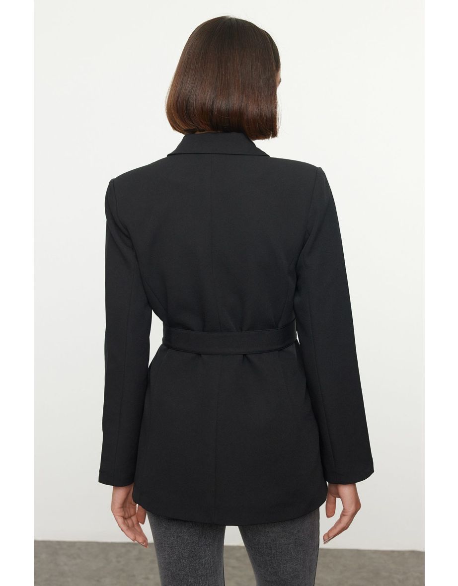 Black Blazer Jacket - 4