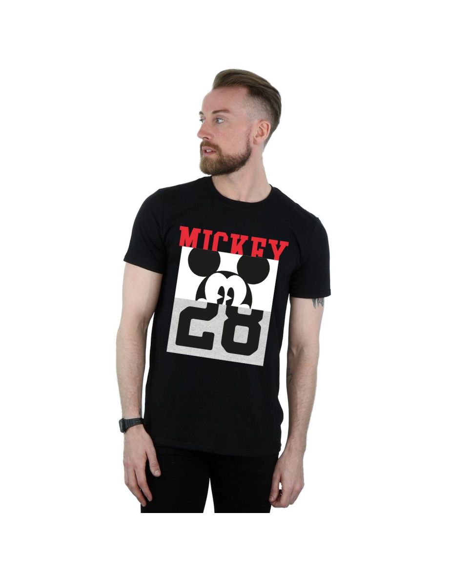 Disney Mens Mickey Mouse Notorious Split T-Shirt - Black
