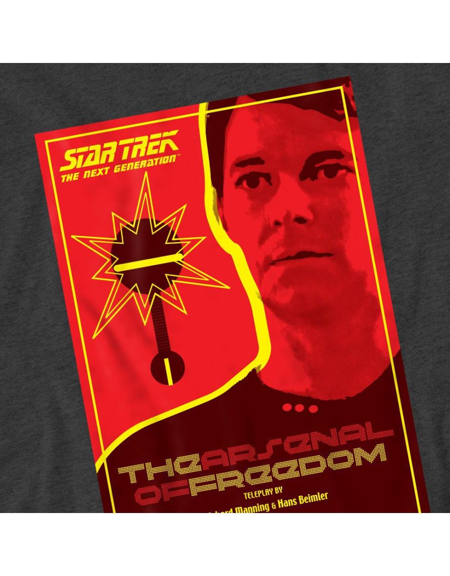 Star Trek Unisex Adult The Next Generation Season 1 Episode 21 T-Shirt - Charcoal - 3