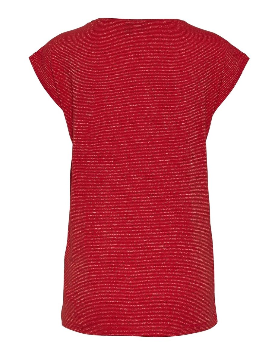 Metallic T-Shirt with V-Neck - 4