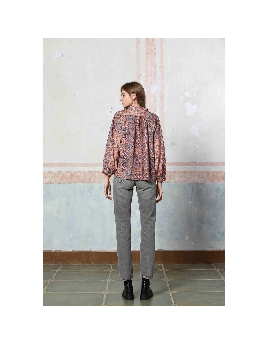 Tribal Print shirt with Shirt Collar - 5