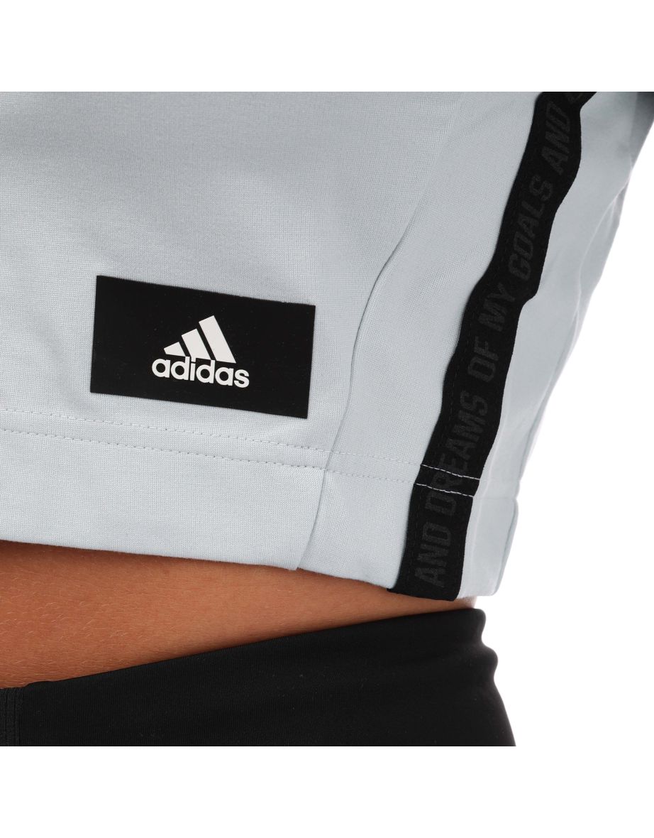 Women's adidas Mission V-Neck Long Sleeve Top in Grey - 2