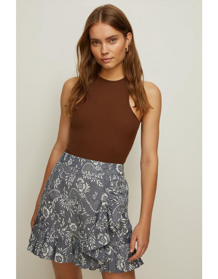 Oasis ruffle mini on sale skirt