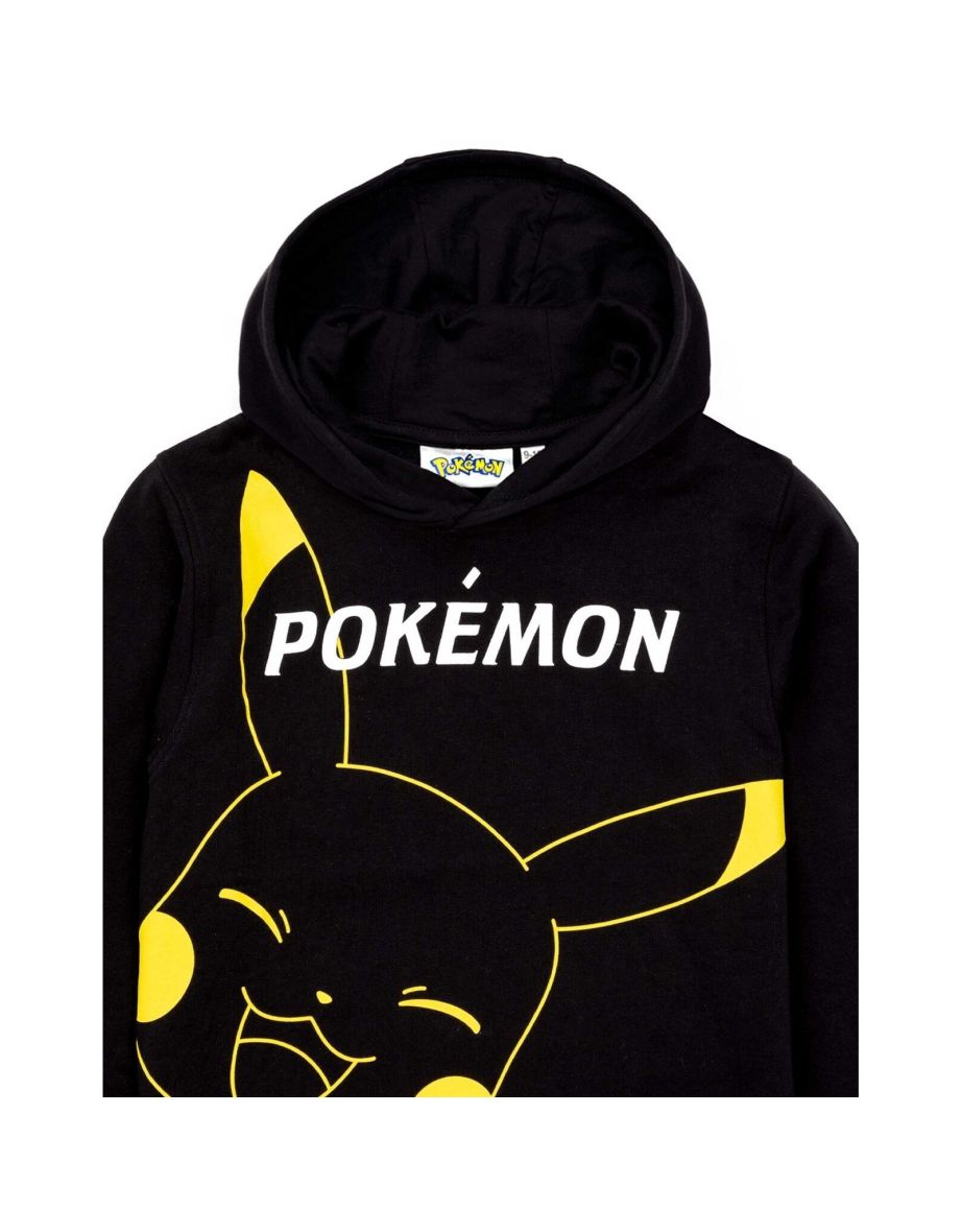 Pokemon Childrens/Kids Pikachu Hoodie - Black - 3
