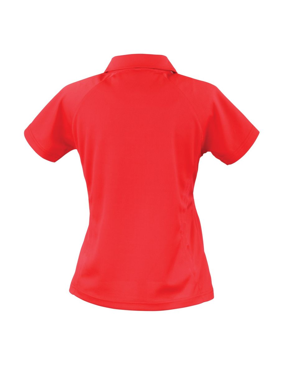 Spiro Mens Sports Team Spirit Performance Polo Shirt - Red/White - 1