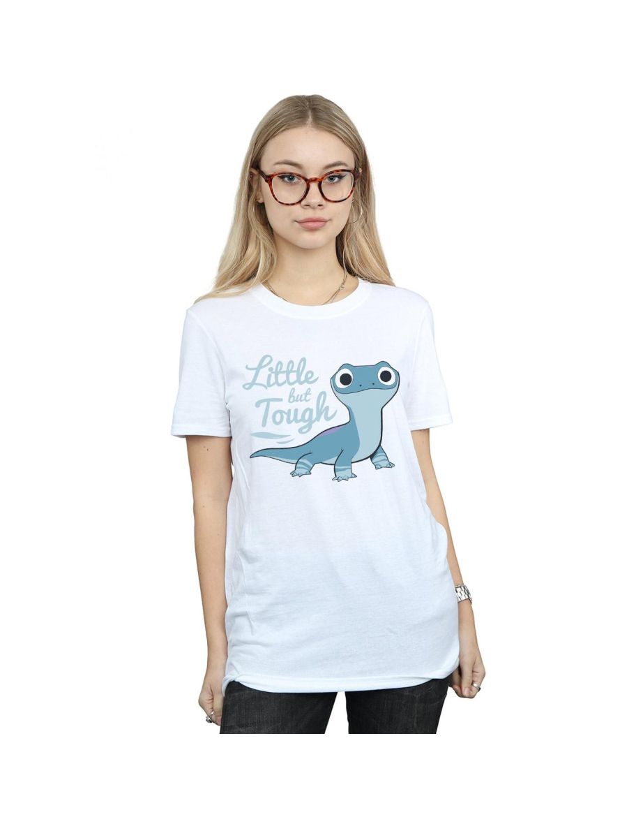 Disney Womens/Ladies Frozen 2 Salamander Bruni Tough Cotton Boyfriend T-Shirt - White