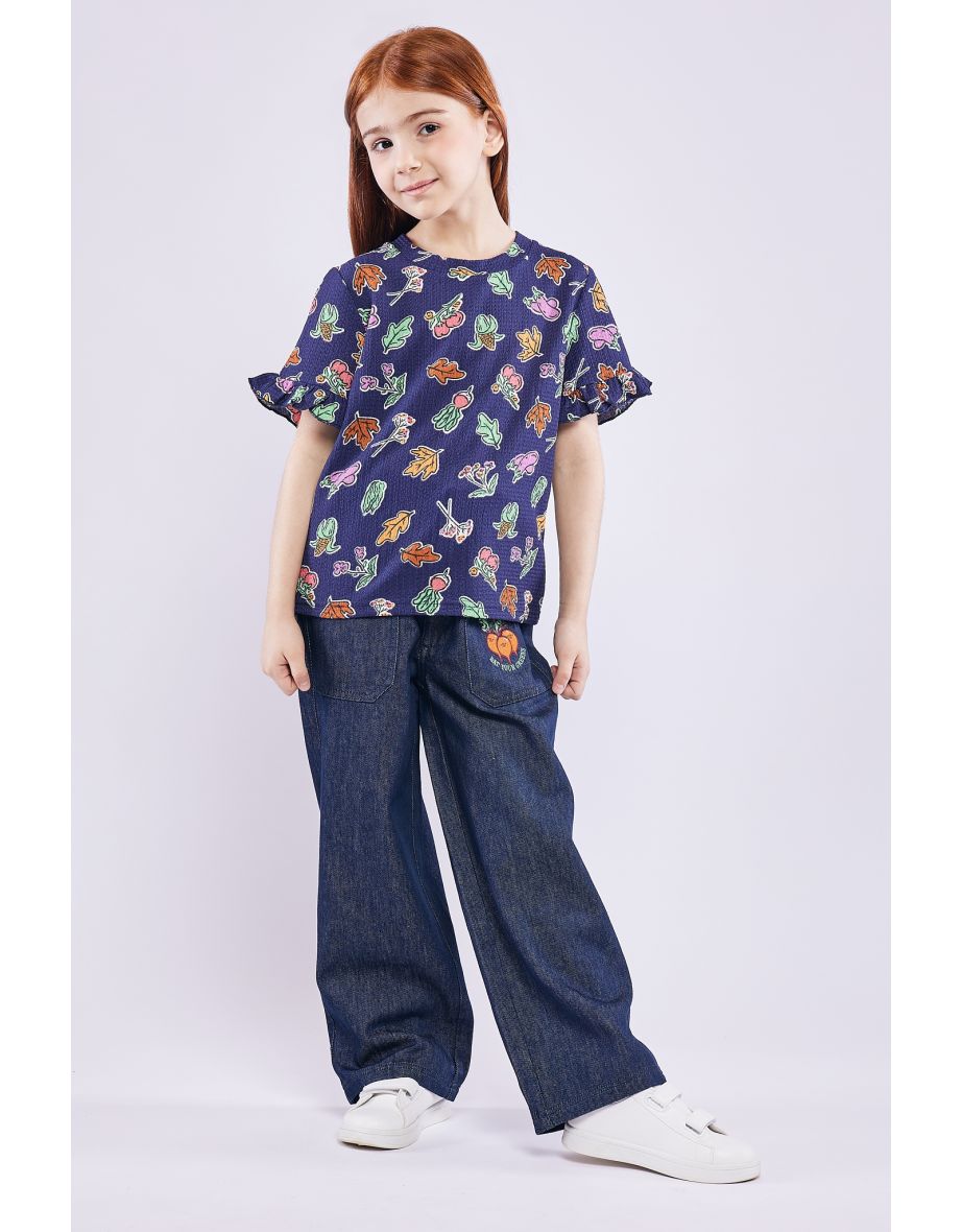 Printed Textured Top