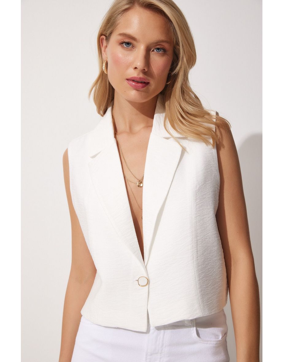 Happiness İStanbul White Waistcoat