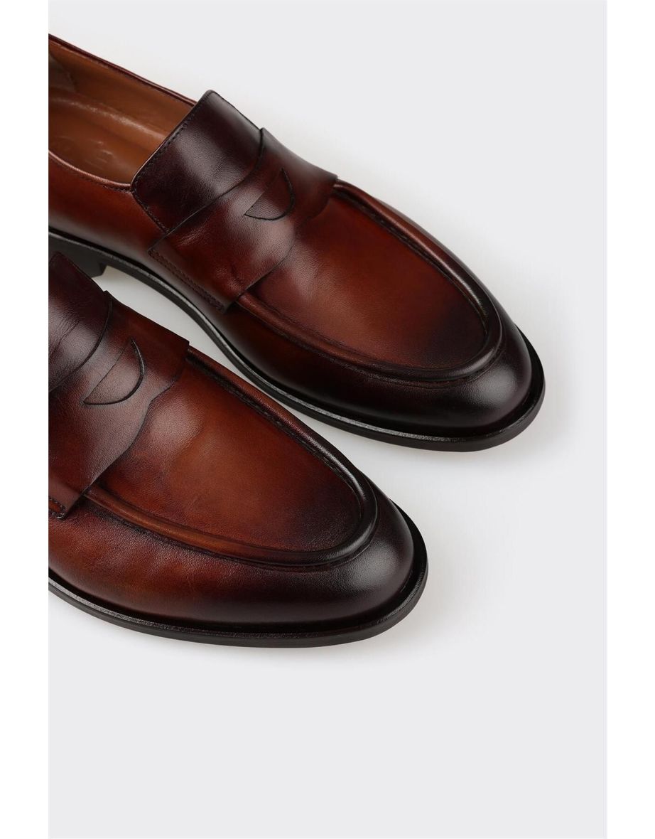 Tan Leather Men's Loafer - 4